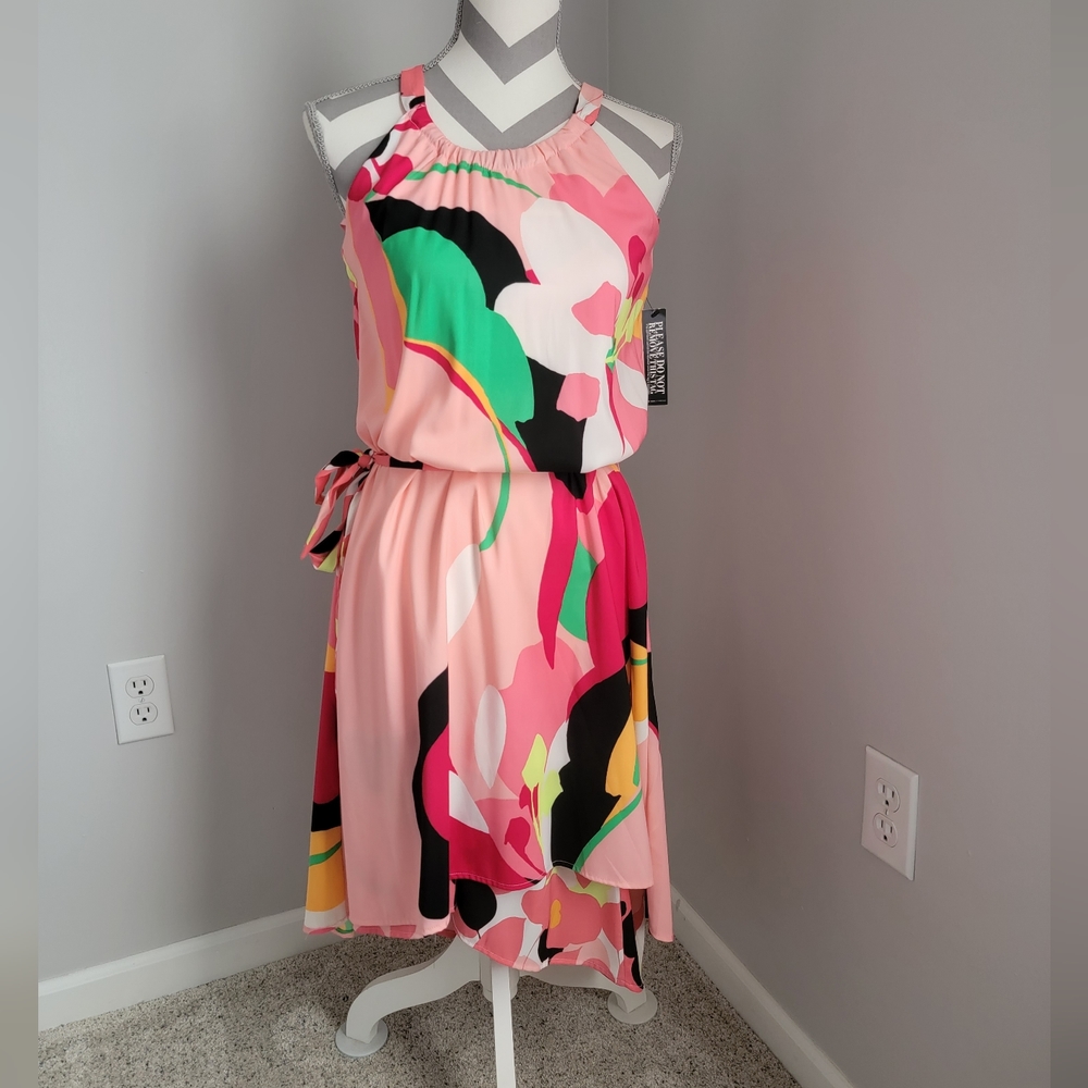NWT Asymmetrical Bottom, belted, NY & Company XS Dress